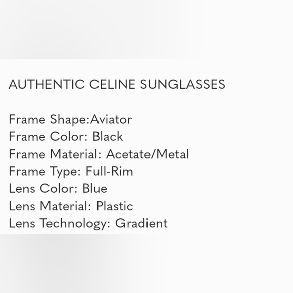 Celine Oversized Sunglasses CL-40048F 6301W 63-13-140 Gradient Lens Blue NWT - Picture 6 of 7